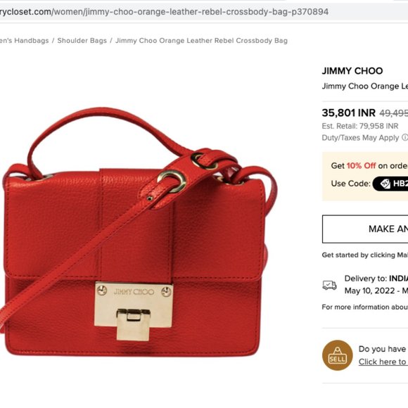 Authentic Jimmy Choo Rebel Crossbody Bag in grape - Picture 12 of 13